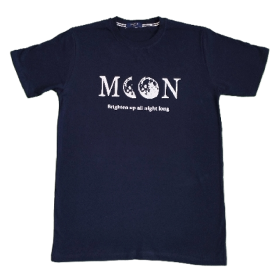 تیشرت مردانه طرح ماه (moon) سرمه ای